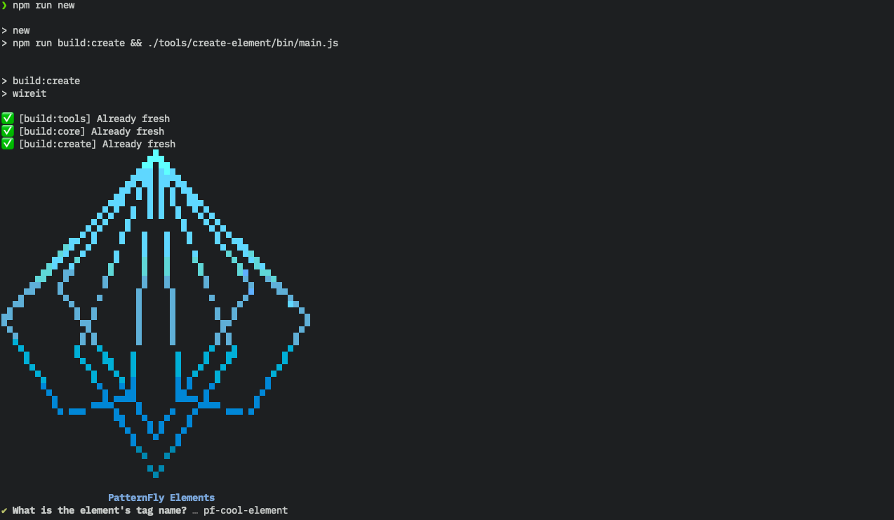 npm run new command